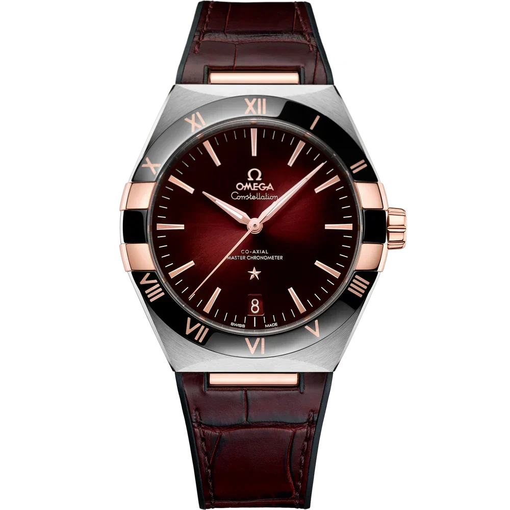 Constellation 41mm Steel Leather Bracelet